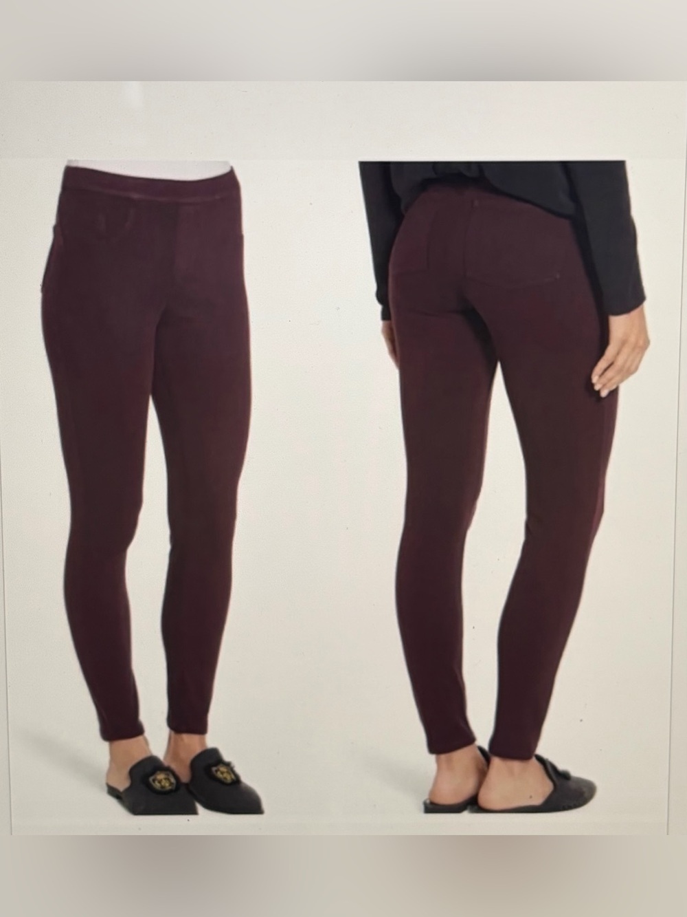 SPANX Jean-ish Ankle Leggings Size XL Tall Womens Plum Purple NWT